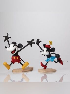 New Walt Disney Archives Collection Mickey Minnie Get A Horse Maquettes Color